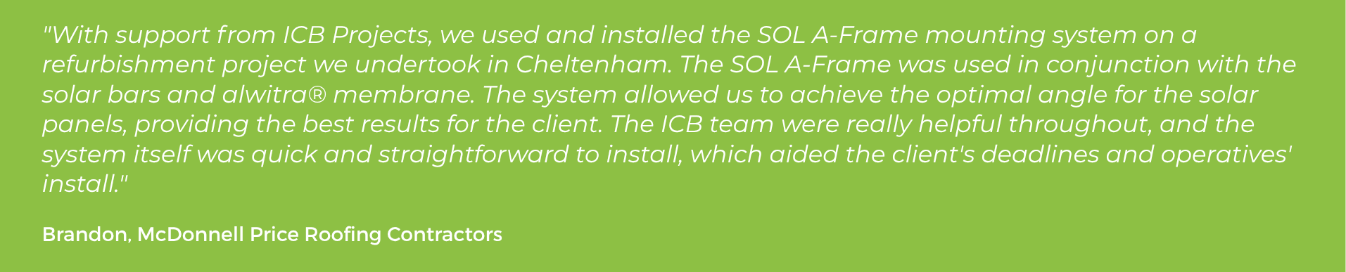 SOL A-frame quote